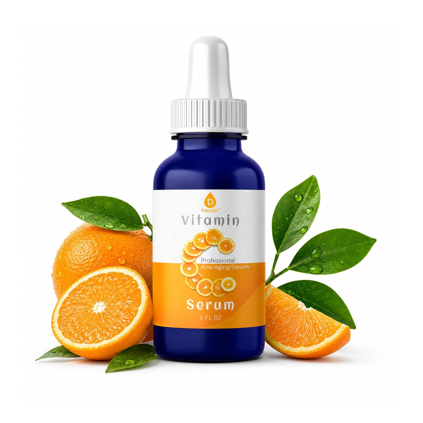 Pursonic Vitamin C Serum, 20% is a high potency Best Organic Anti-Aging Moisturizer Serum for Face, Neck & Décollete and Eye Treatment (3 fl. oz) Beauty & Personal Care Pursonic