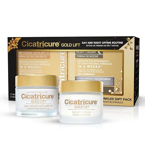 Cicatricure Gold Lift, Day and Night Cream Gift Pack, Anti Wrinkle Cream for Women, Anti Aging Face Cream, Peptide Moisturizer with Firming, Lifting Beauty & Personal Care Cicatricure