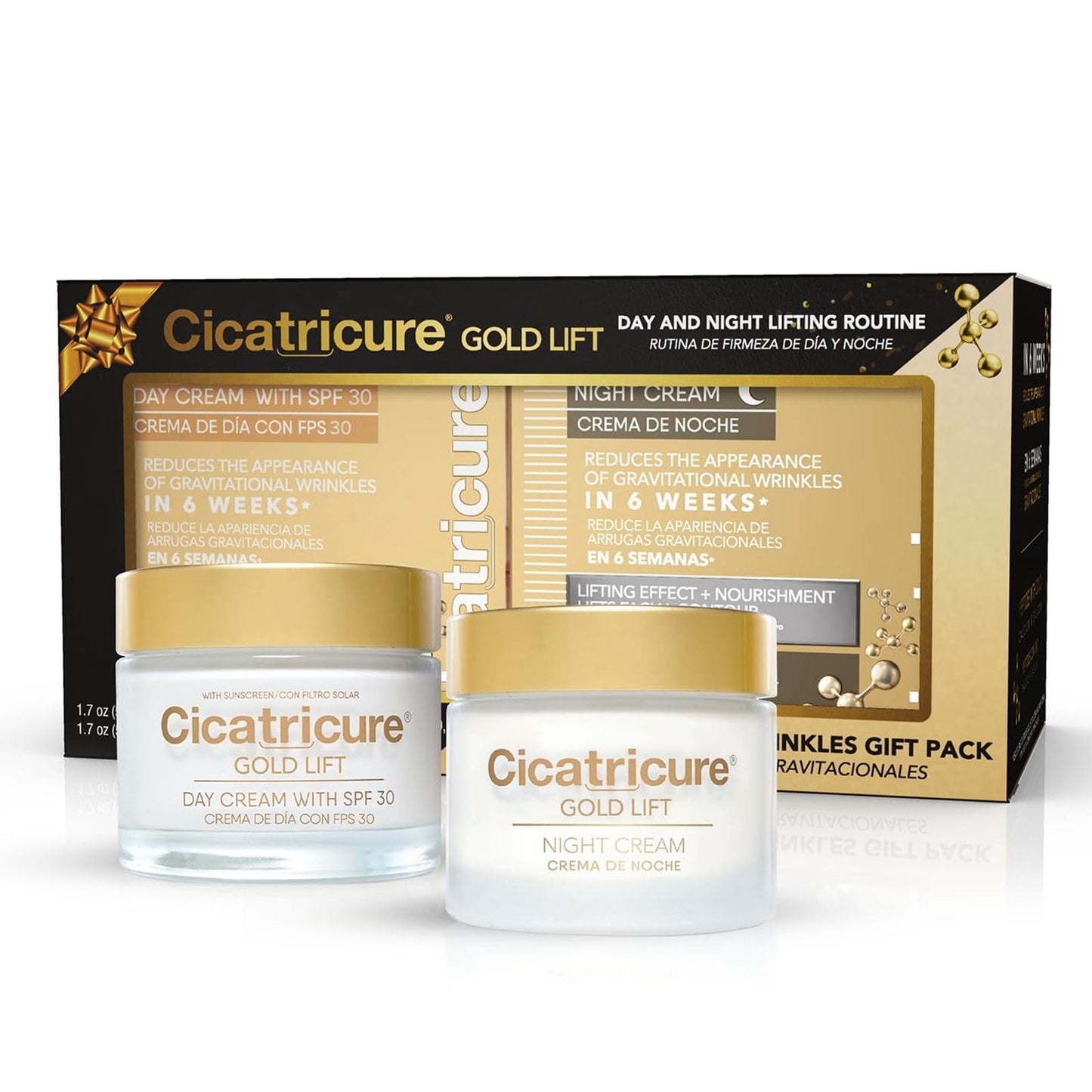 Cicatricure Gold Lift, Day and Night Cream Gift Pack, Anti Wrinkle Cream for Women, Anti Aging Face Cream, Peptide Moisturizer with Firming, Lifting Beauty & Personal Care Cicatricure