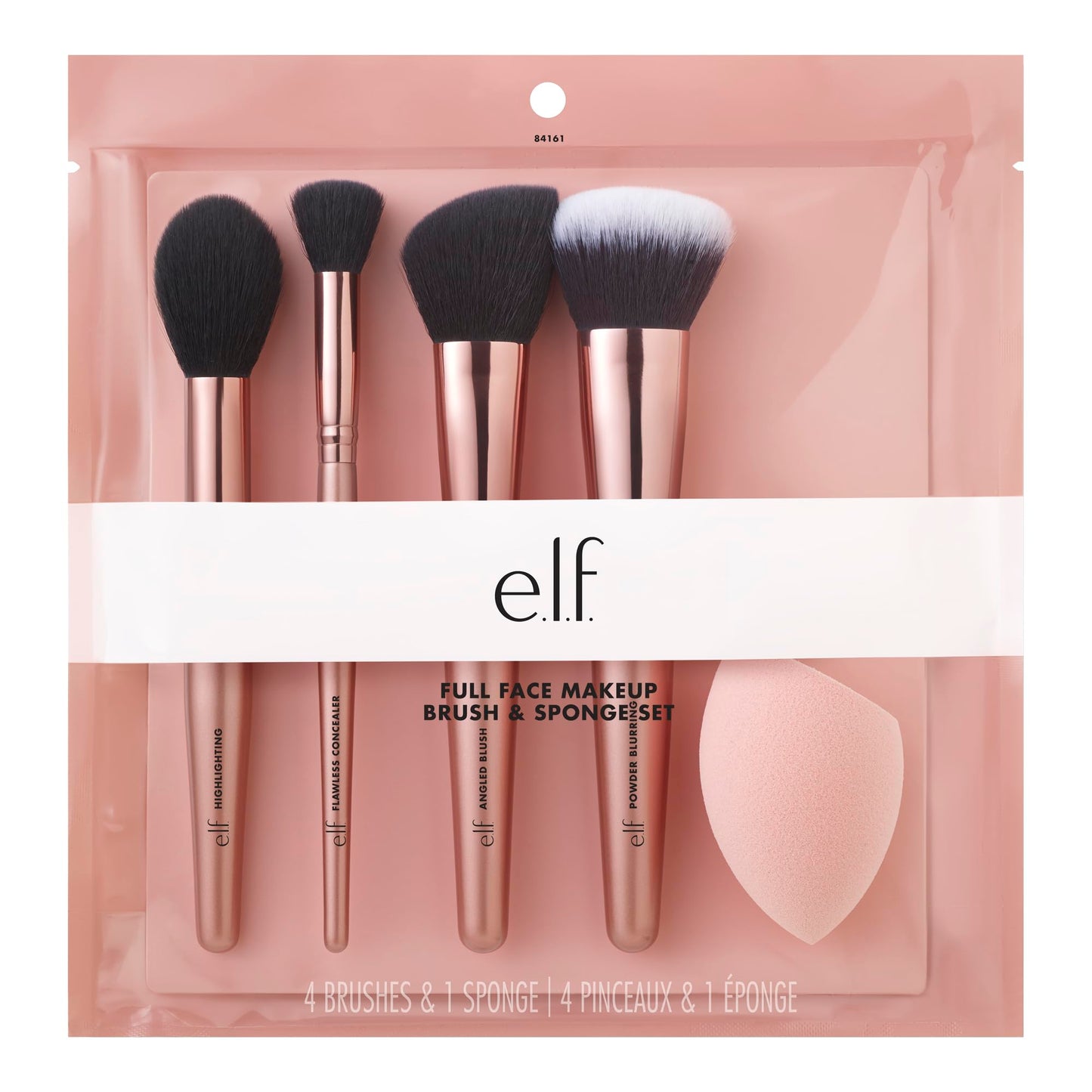 e.l.f. Complexion Essentials Brush & Sponge Set, Concealer, Powder, Blush & Highlighter Brushes & Total Face Sponge, Vegan Beauty & Personal Care e.l.f.
