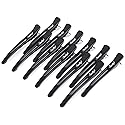 Sndyi Hair Sectioning Clips - Professional Non-Slip Duckbill and Roller Clips for Styling Sectioning, No Crease, 4.3", Black (12 Packs) Beauty & Personal Care Sndyi