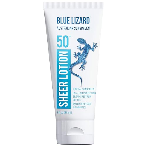 Blue Lizard Australian Sunscreen Sheer Lotion Body, SPF 50+ 3 oz. Beauty & Personal Care BLUE LIZARD
