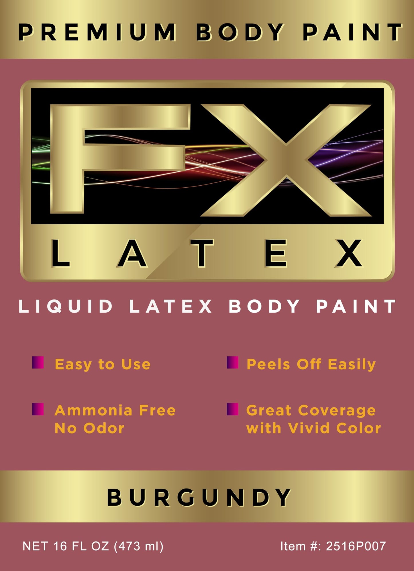 Liquid Latex - Face and Body Paint, Ammonia Free, Easy On and Off, Cosplay Makeup, Create Professional Monster, Zombie Arts 16 Oz (Burgundy) Beauty & Personal Care Liquid Latex Fashions