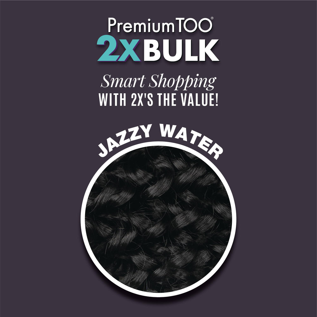 Sensationnel PremToo bulk weaving - 2x water wave human hair blend for boho, knotless box or curly loose wave styles - 1 pack (18 inch, 1B OFFBLACK)