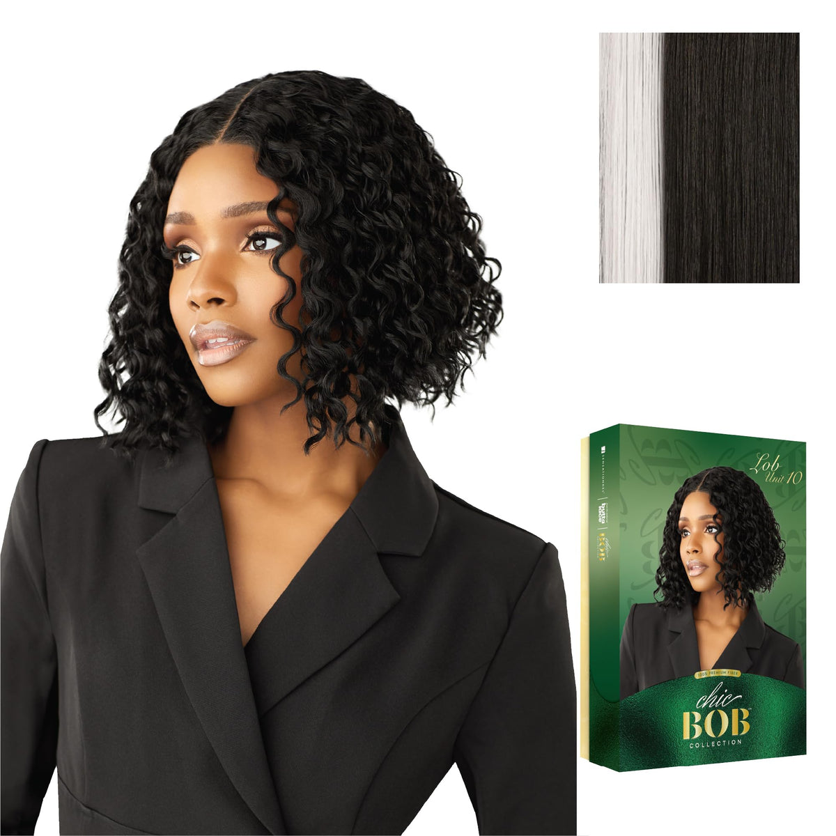 Sensationnel Chicbob Lace Frontwig-Lob Unit 10, HALOBLOCKPLATINUM