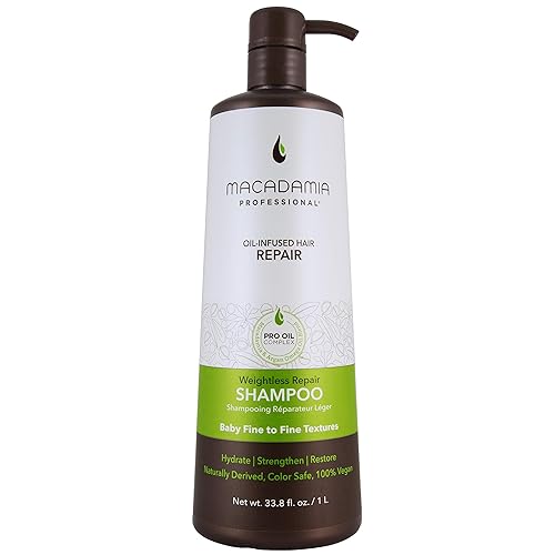 Macadamia Professional Weightless Repair Hair Conditioner - Hydrating Conditioner for Fine, Damaged & Color-Treated Hair, Care Products, Vegan Beauty & Personal Care Macadamia Professional