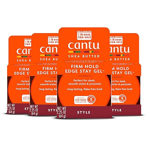 Cantu Extra Hold Edge Stay Gel for Natural Hair with Shea Butter, 2.25 oz (Pack of 4) Beauty & Personal Care Cantu