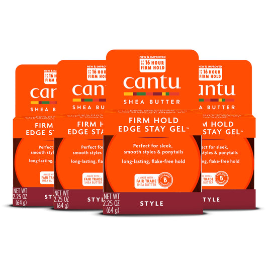 Cantu Extra Hold Edge Stay Gel for Natural Hair with Shea Butter, 2.25 oz (Pack of 4) Beauty & Personal Care Cantu
