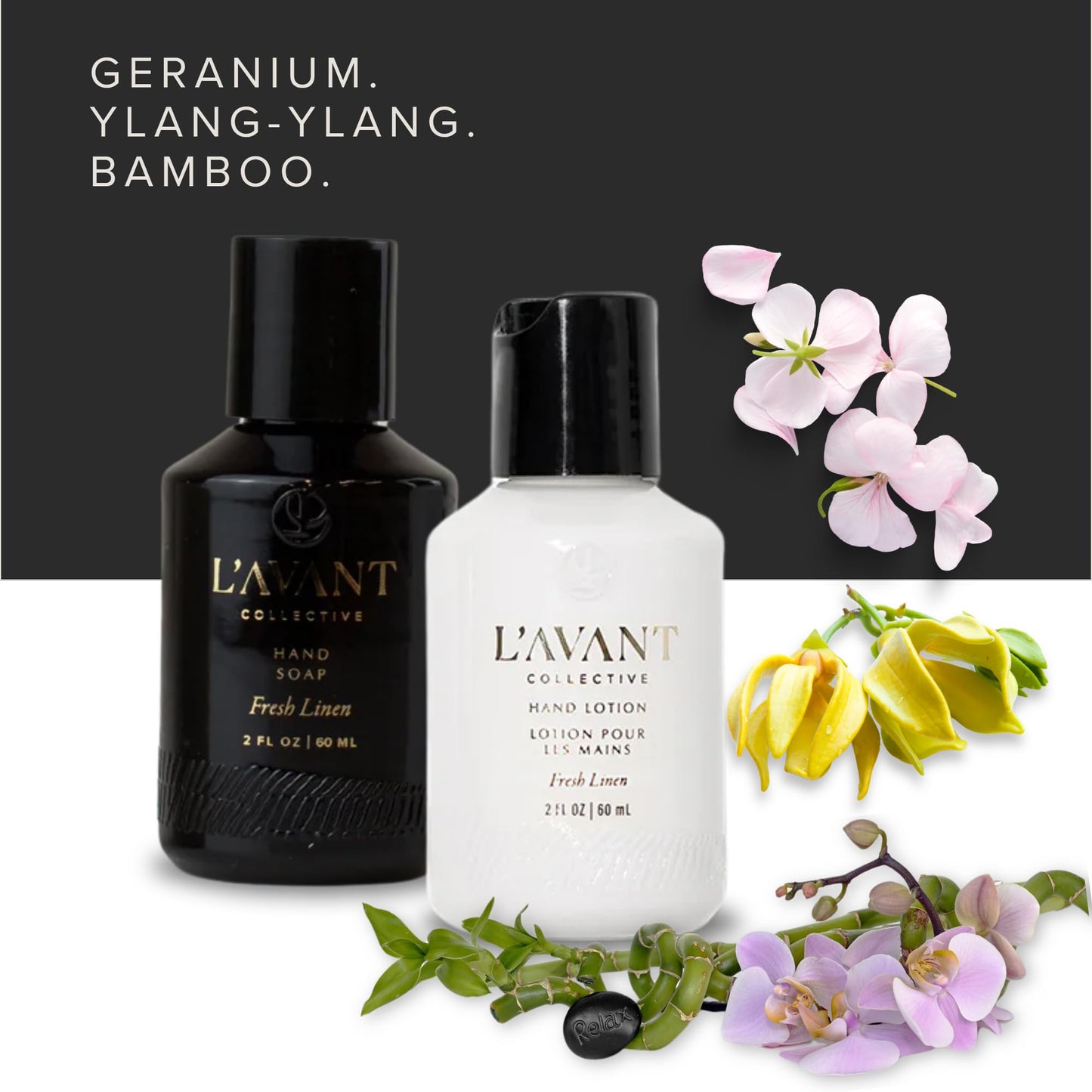 Mini Hand Care Set, Hand Soap + Hand Lotion Fresh Linen Beauty & Personal Care L'AVANT Collective