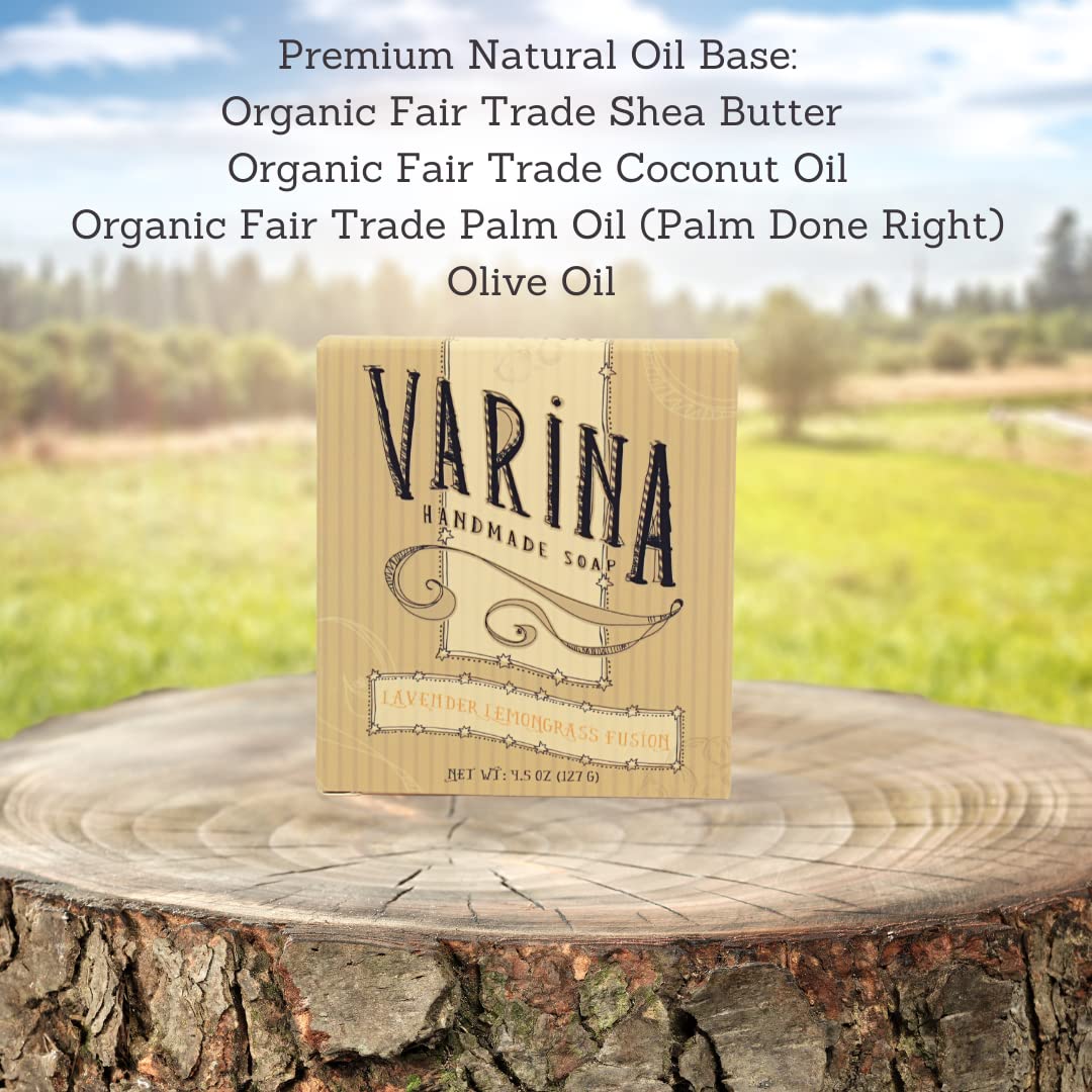 Varina Natural Lavender Fusion Bar Soap - Gentle Cleansing for Sensitive Skin, Herbal and Mint - 3 Pack Beauty & Personal Care Varina
