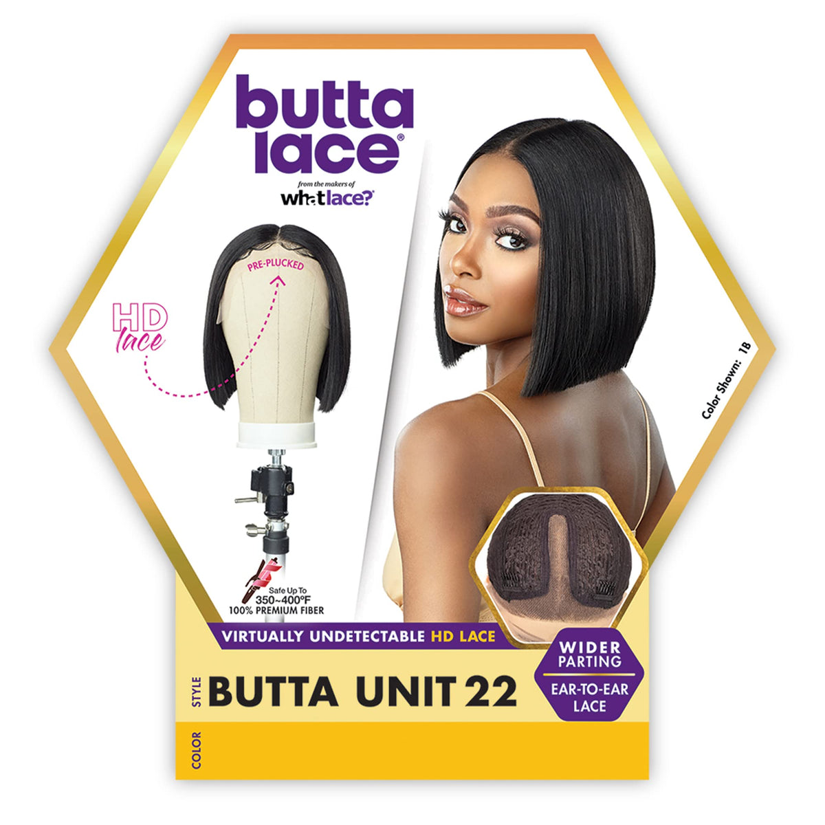 Sensationnel Butta LaceWig-Unit 22, 1B OFFBLACK