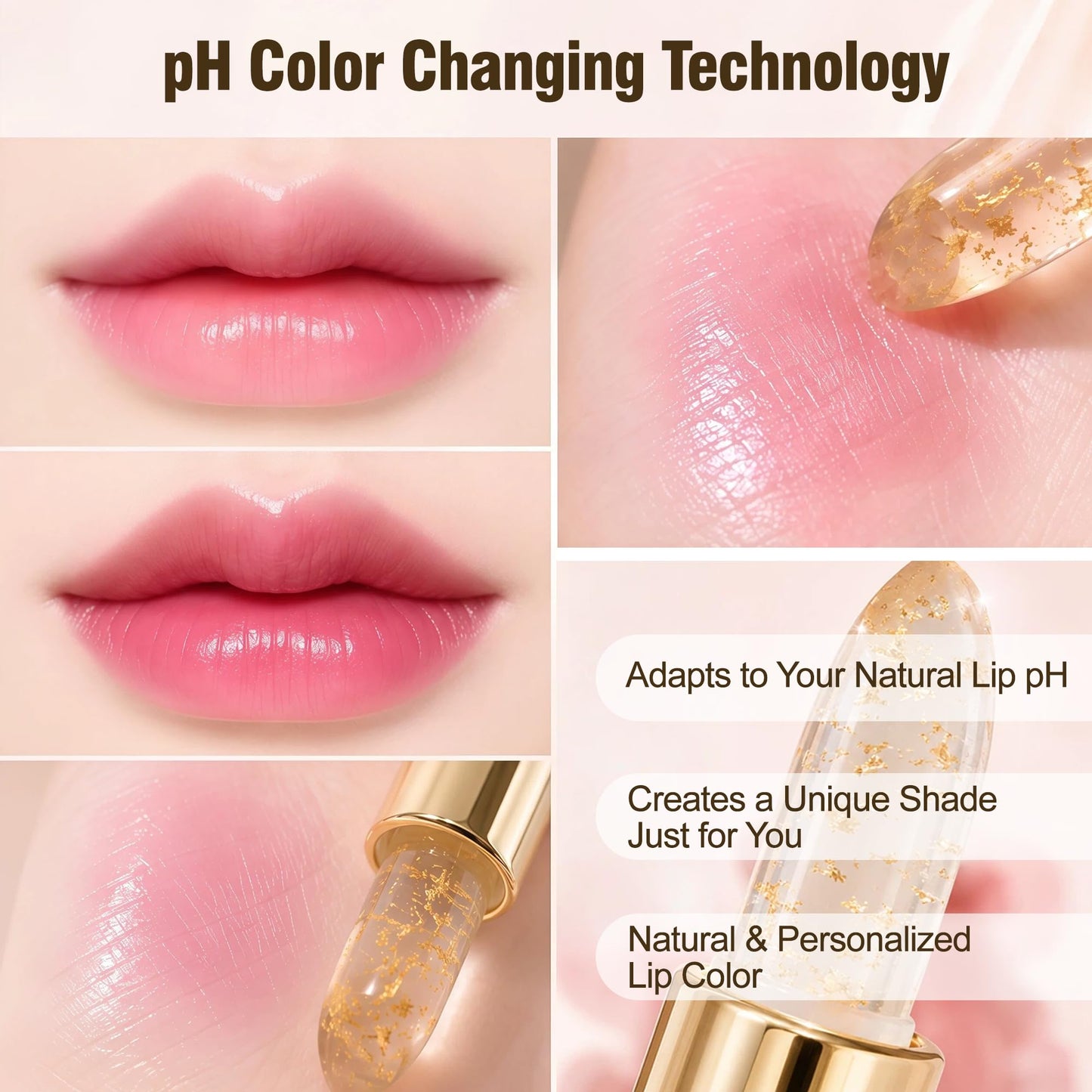 Aquae Color Changing Lipstick, Moisturizing Temperature Reactive Lip Balm, Long Lasting Transfer Resistant Lipstick, Personalized Natural Pink Shade Beauty & Personal Care Aquae