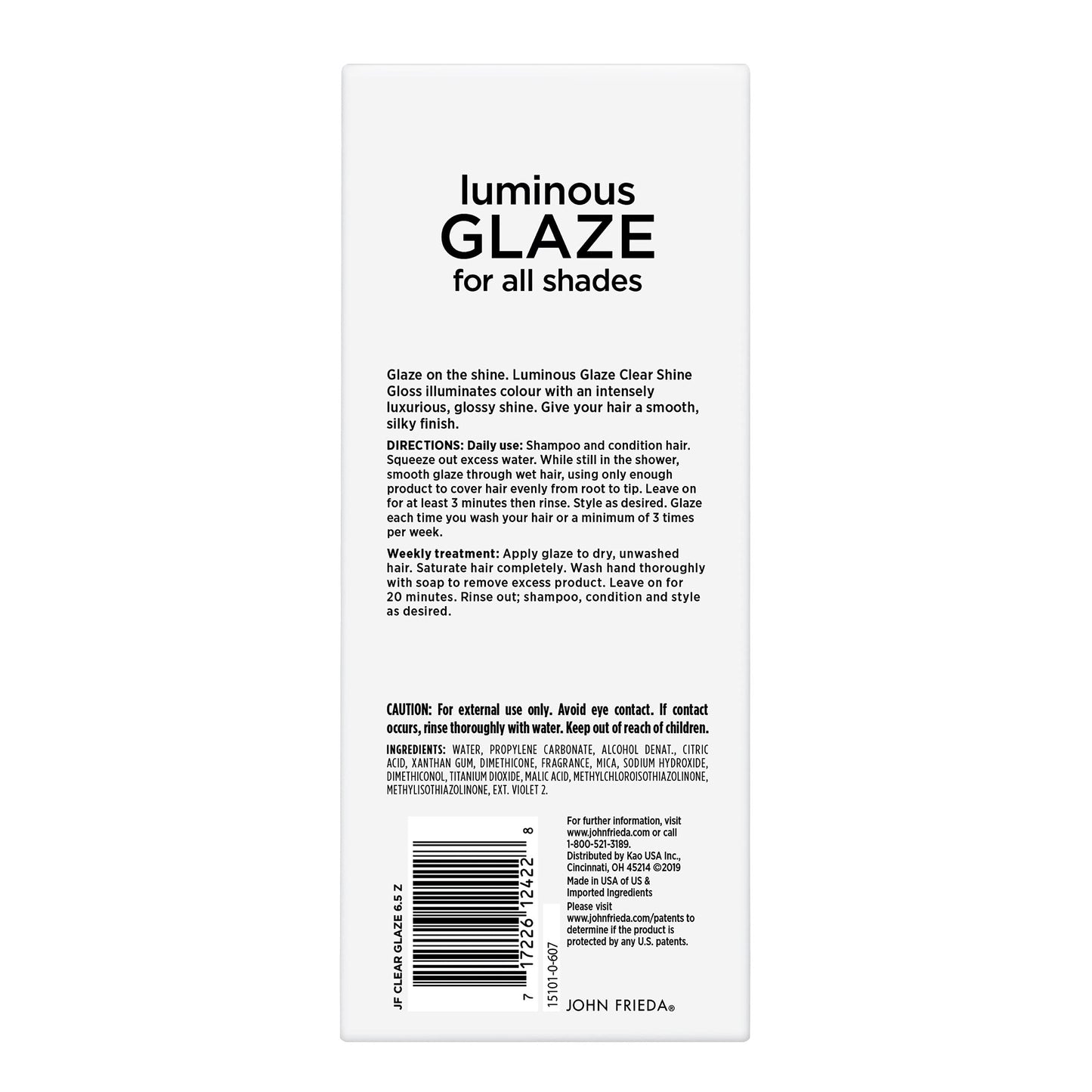 John Frieda Luminous Glaze Clear Shine Gloss, Anti-Fade, Color Enriching Gloss, Safe for Color Treated Hair, 6.5 Ounces Beauty & Personal Care John Frieda