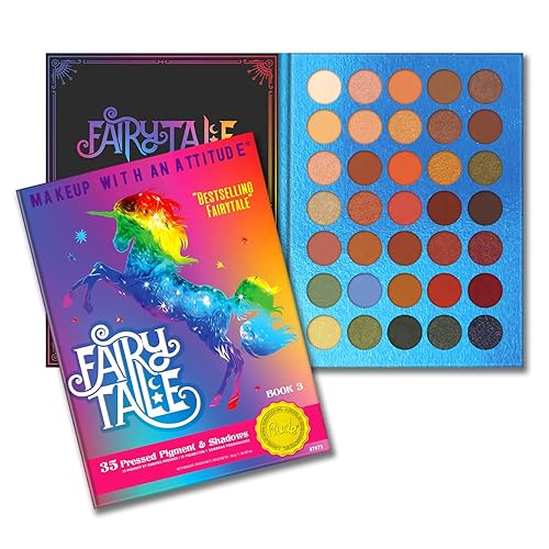 Rude Cosmetics Fairy Tale 35 Eyeshadow Palette - Book 3 for Women - 1.34 oz Eye Shadow Beauty & Personal Care RUDE