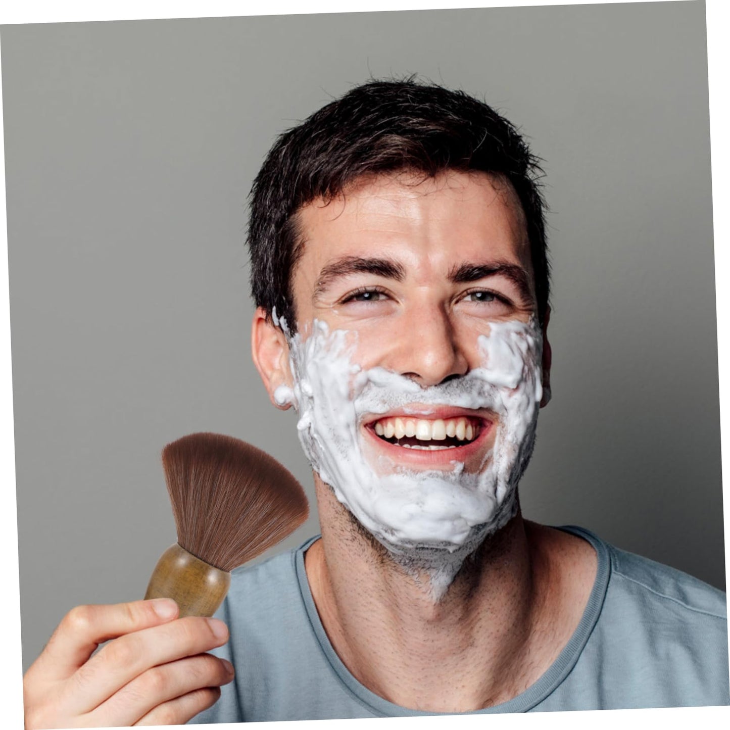 1pc Men's Beard Brush Mustache Shaving Brush Facial Shaving Men Shaving Kit Razor for Face Mens Tools for Men Personal Care Supplies Bristle Hair Beauty and Personal Care Beaupretty