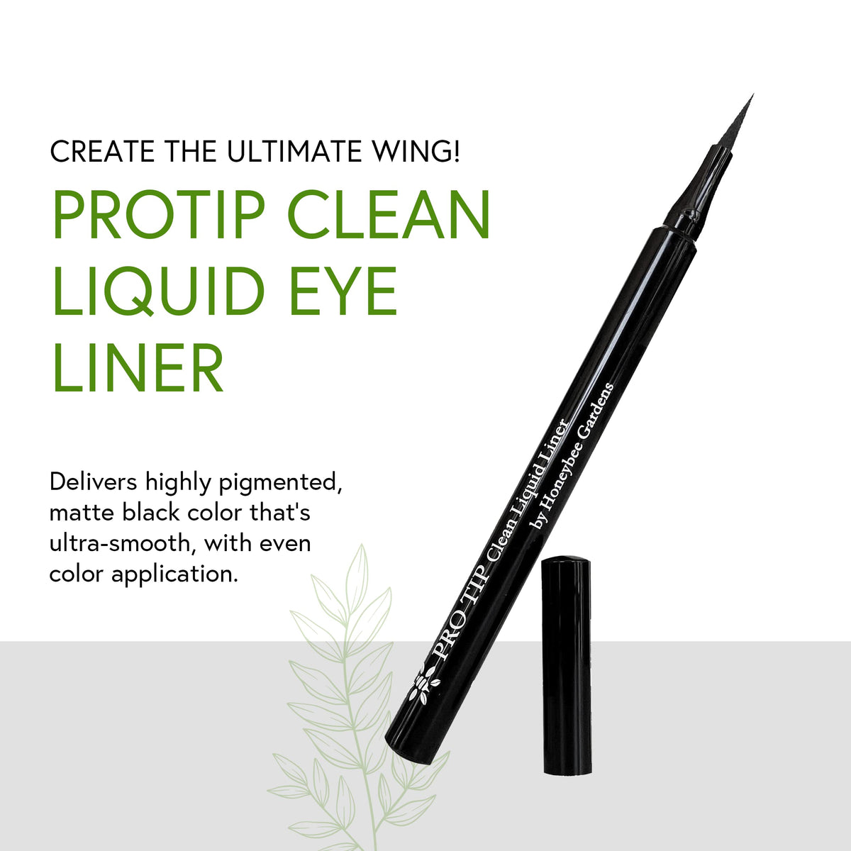 Honeybee Gardens ProTip Clean Liquid Liner, Black, Nano-Free Pigments, Long-Wearing, 0.034 fl oz Beauty & Personal Care Honeybee Gardens