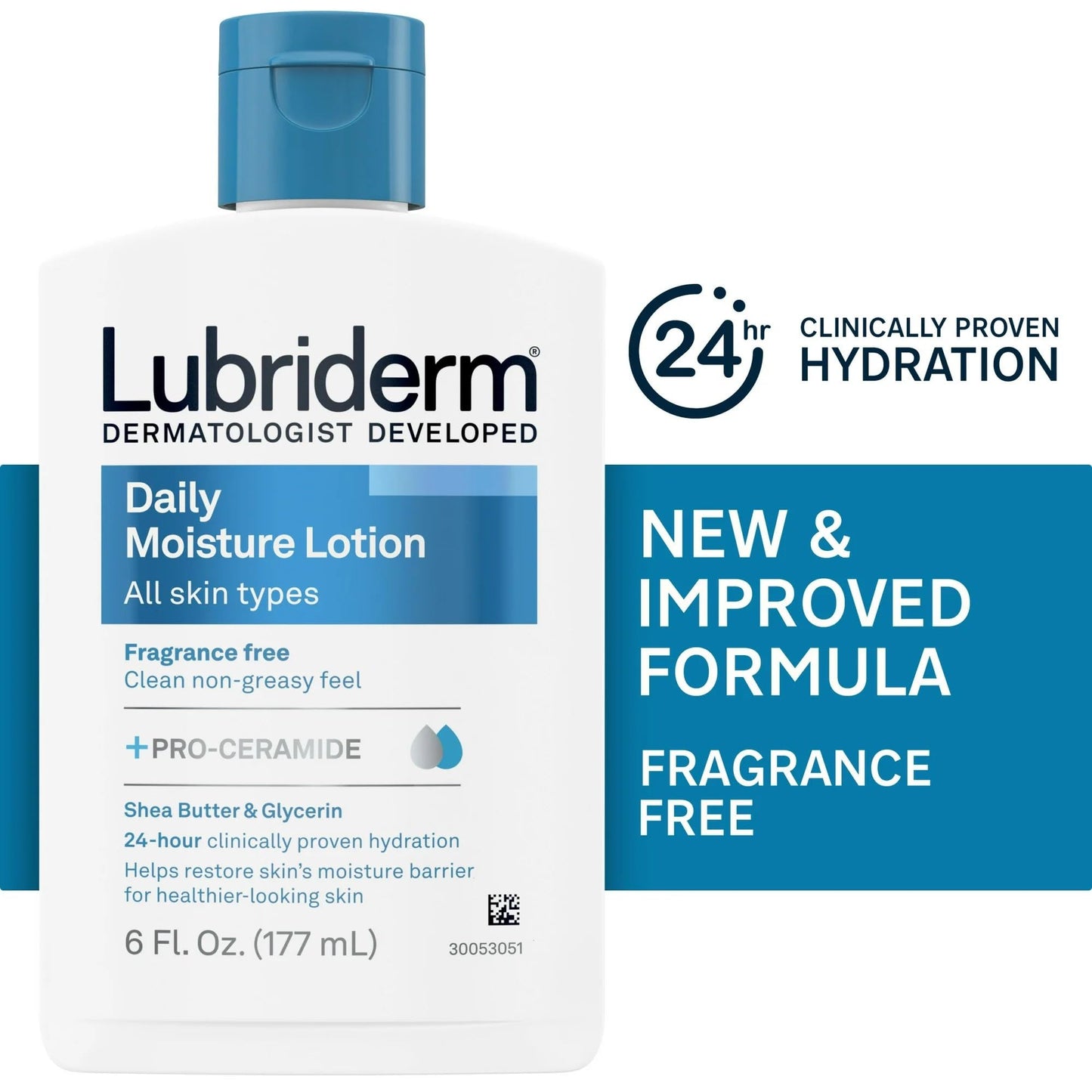 Lubriderm Daily Moisture Lotion Fragrance Free 6 oz (8 Pack) Beauty & Personal Care Lubriderm