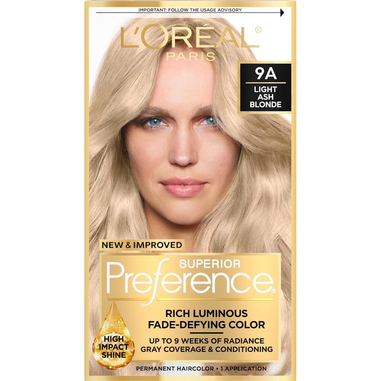 L'Oreal Paris Superior Preference Fade-Defying Color + Shine System, 9A Light Ash Blonde(Packaging May Vary) Beauty & Personal Care L'Oreal Paris