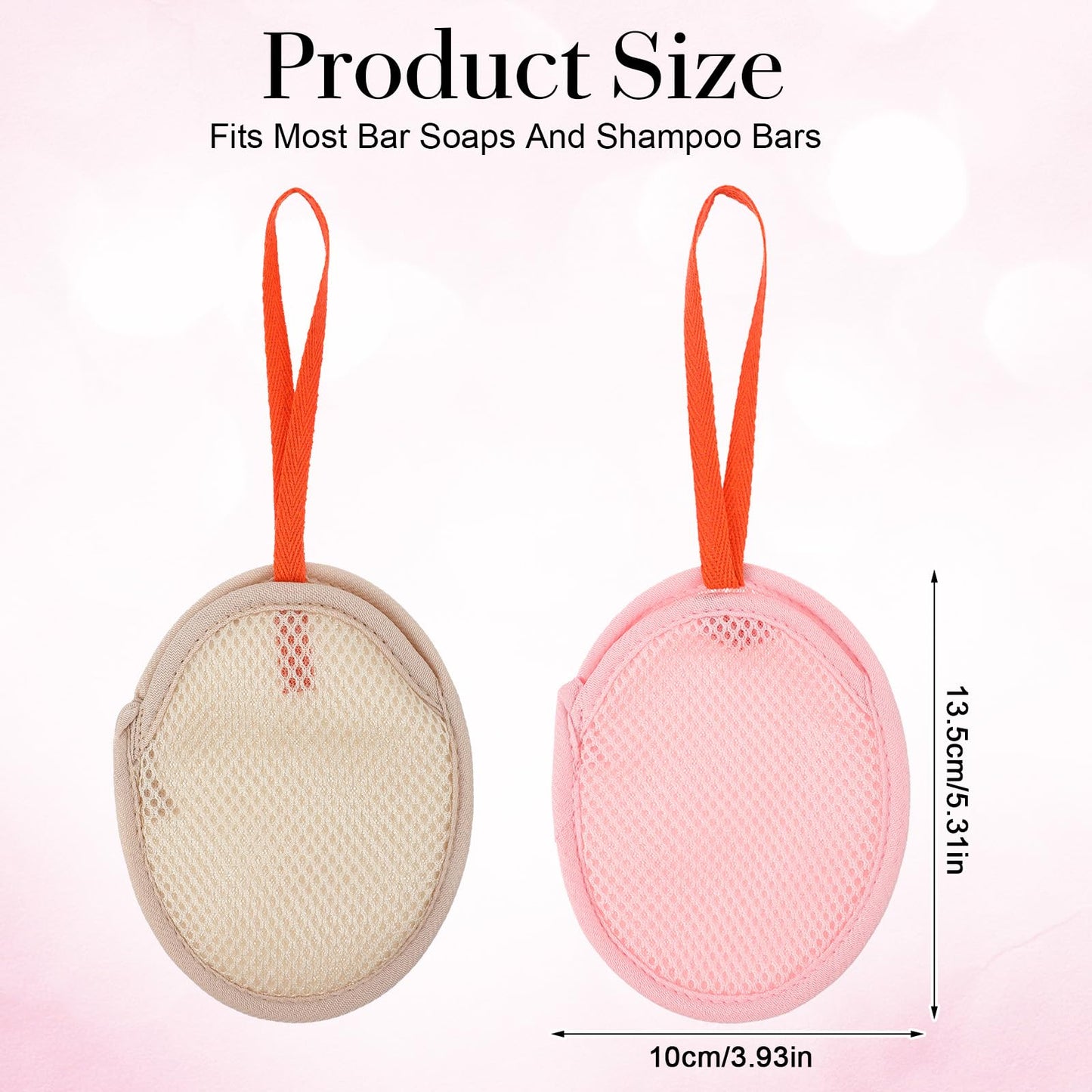 WJIAAA Mini Loofah Travel Size, 2 Pcs Small Loofah with 2 Pcs Soap Saver Pouch, Soft Exfoliating Sponge for Shower & Bath, Polyester Material Beauty and Personal Care WJIAAA