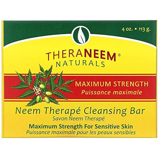 Maximum Strength Neem Oil Soap Organix South 4 oz Bar Soap Beauty & Personal Care TheraNeem Organix