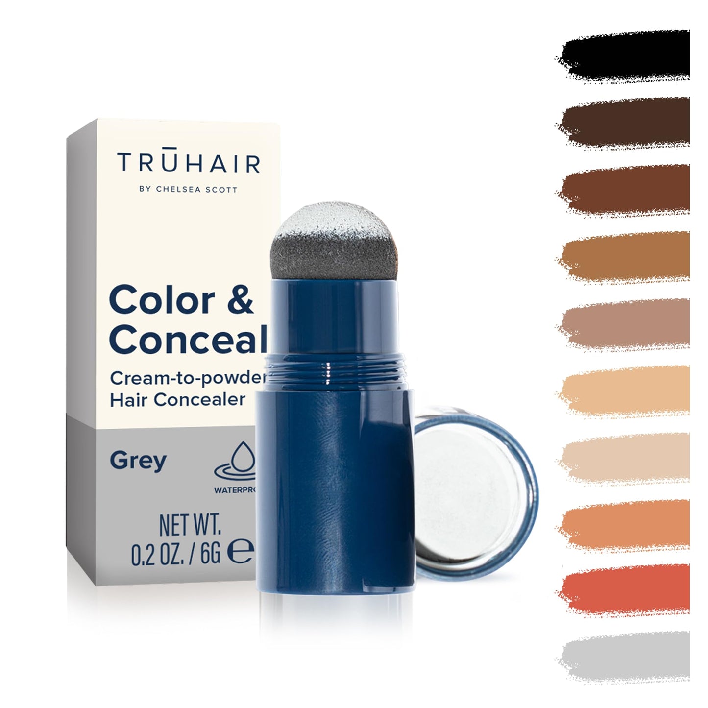 TRUHAIR Color & Conceal Waterproof Root Touch Up Hair Color for Gray Hair Coverage - Instant Root Cover Up Hair Powder for Women & Men - Bald Spot Beauty & Personal Care Truhair