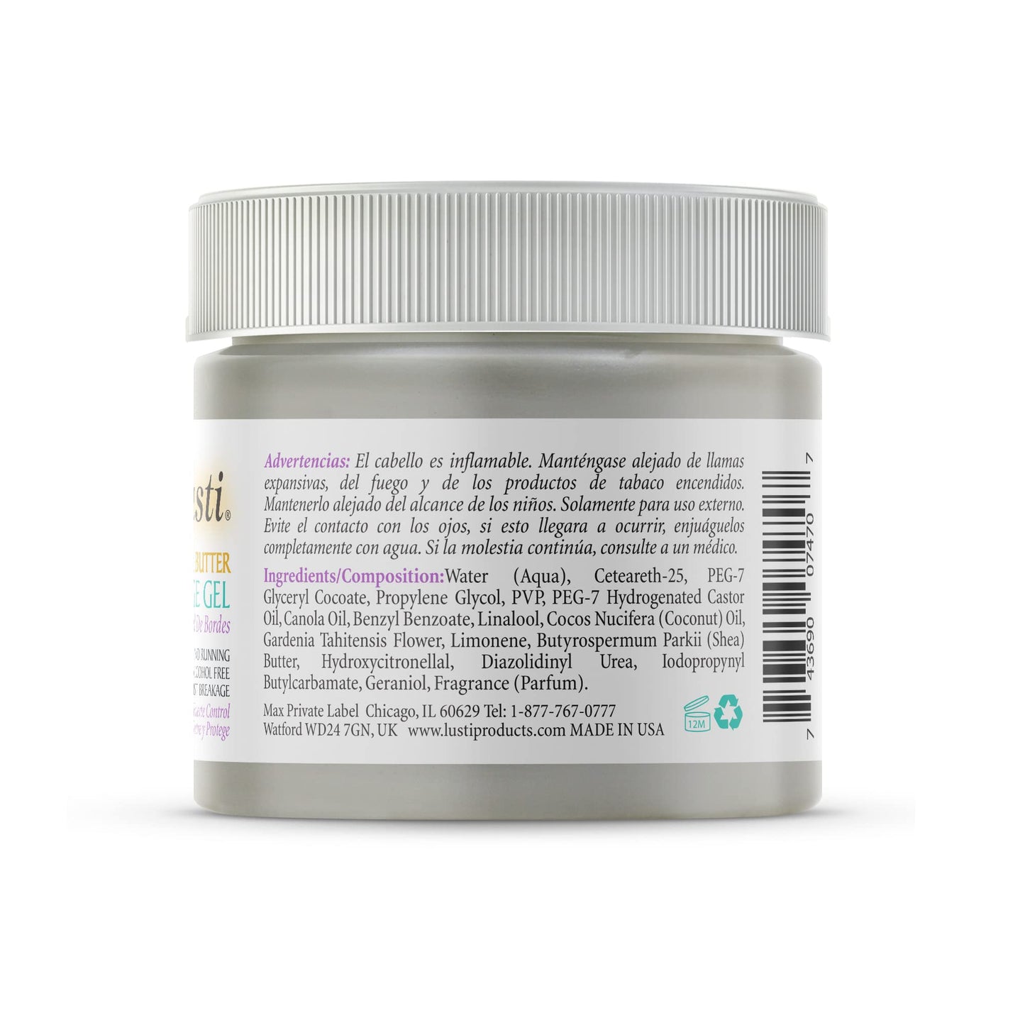 Lusti Shea Butter Edge Gel, 2.4 fl oz - Strong Hold - No Running, Non-Greasy - Alcohol-Free - Protects Against Breakage Beauty & Personal Care LEPHY