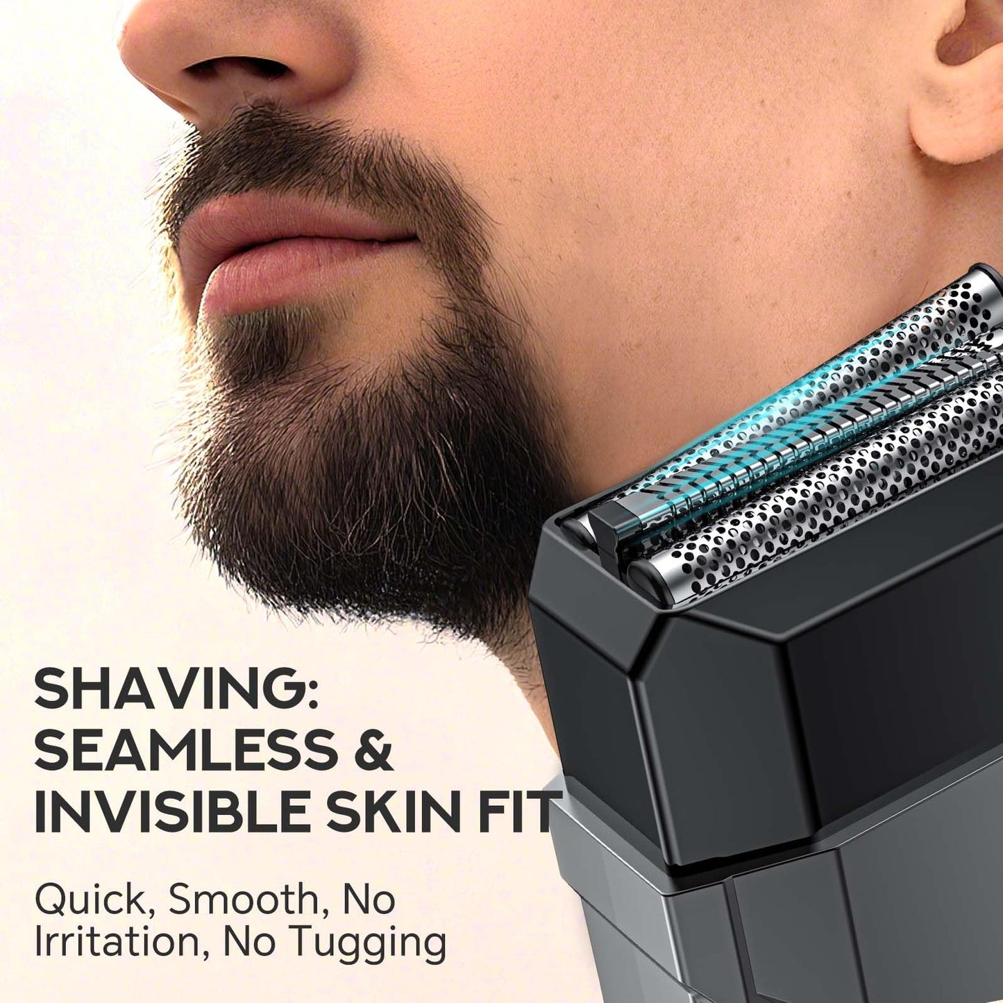 Electric Razor for Men - Foil Shaver for Smooth Shaving, Extra 1 Shaving Head Gift,3 Floating Blade, Supports Wireless and Wired, Mens Razors Beauty and Personal Care HTOFFJ