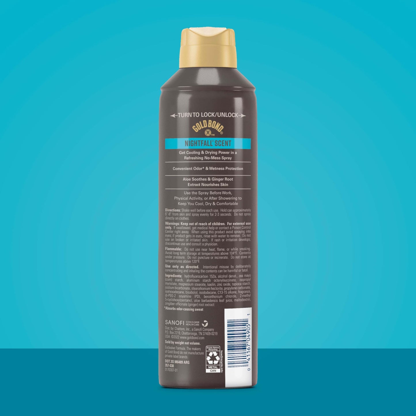 Gold Bond Men's Essentials Talc-Free Body Powder Spray 7 oz. Recharge Scent Wetness Protection Beauty and Personal Care Gold Bond