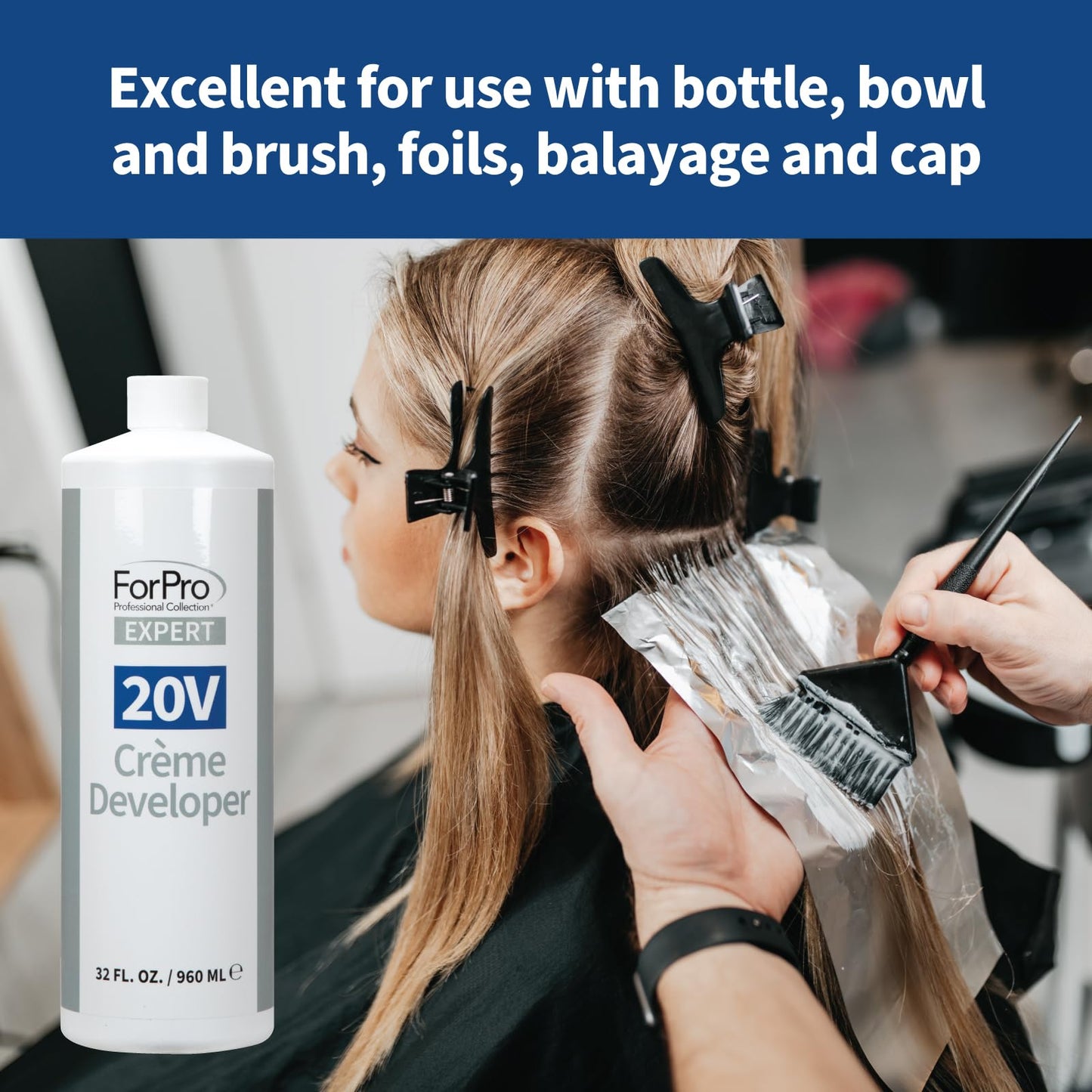 ForPro Expert 20 Volume Crème Developer, 32 Fl Oz - for Hair Lightening, Gray Coverage & Color Deposit with Standard Lift Beauty & Personal Care ForPro Professional Collection
