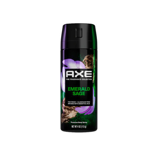 AXE Fine Fragrance Collection Premium Deodorant Body Spray for Men Emerald Sage with 72H Odor Protection and Freshness Infused with Geranium, Cedar Beauty and Personal Care AXE