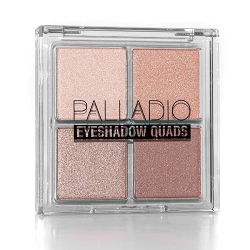 Palladio Eyeshadow Quads, Velvety Pigmented Blendable Matte, Metallic and Shimmer Finishes, Creamy Formula, Four Way Quad Eye Shadow Palette Beauty & Personal Care Palladio