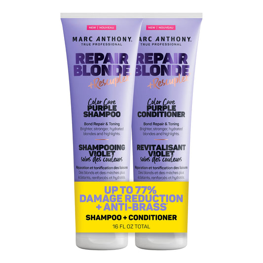 Marc Anthony Repair Blonde Purple Shampoo and Conditioner Set Beauty & Personal Care Marc Anthony