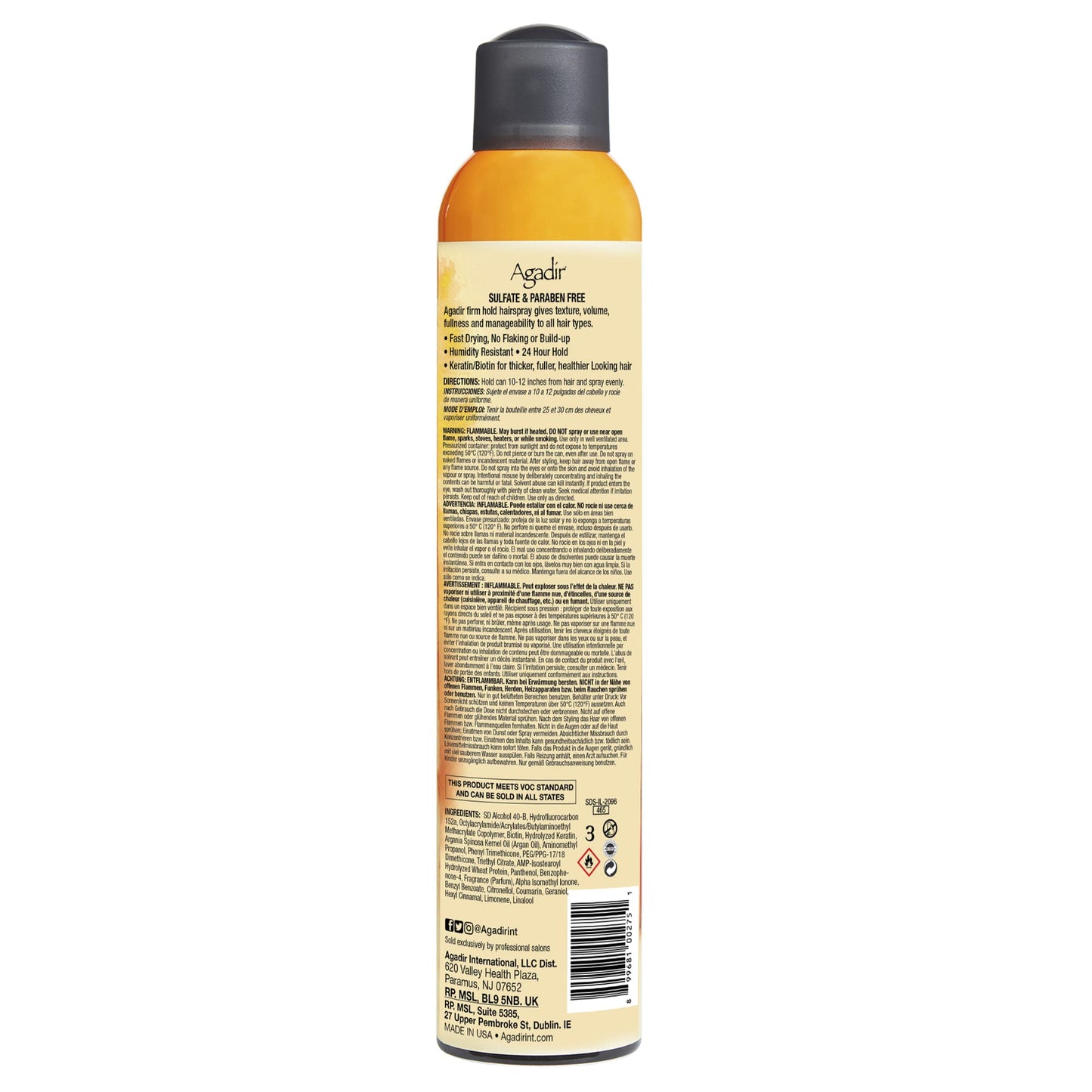 AGADIR Volumizing Firm Hold Hair Spray, 10.5 oz Beauty & Personal Care Agadir