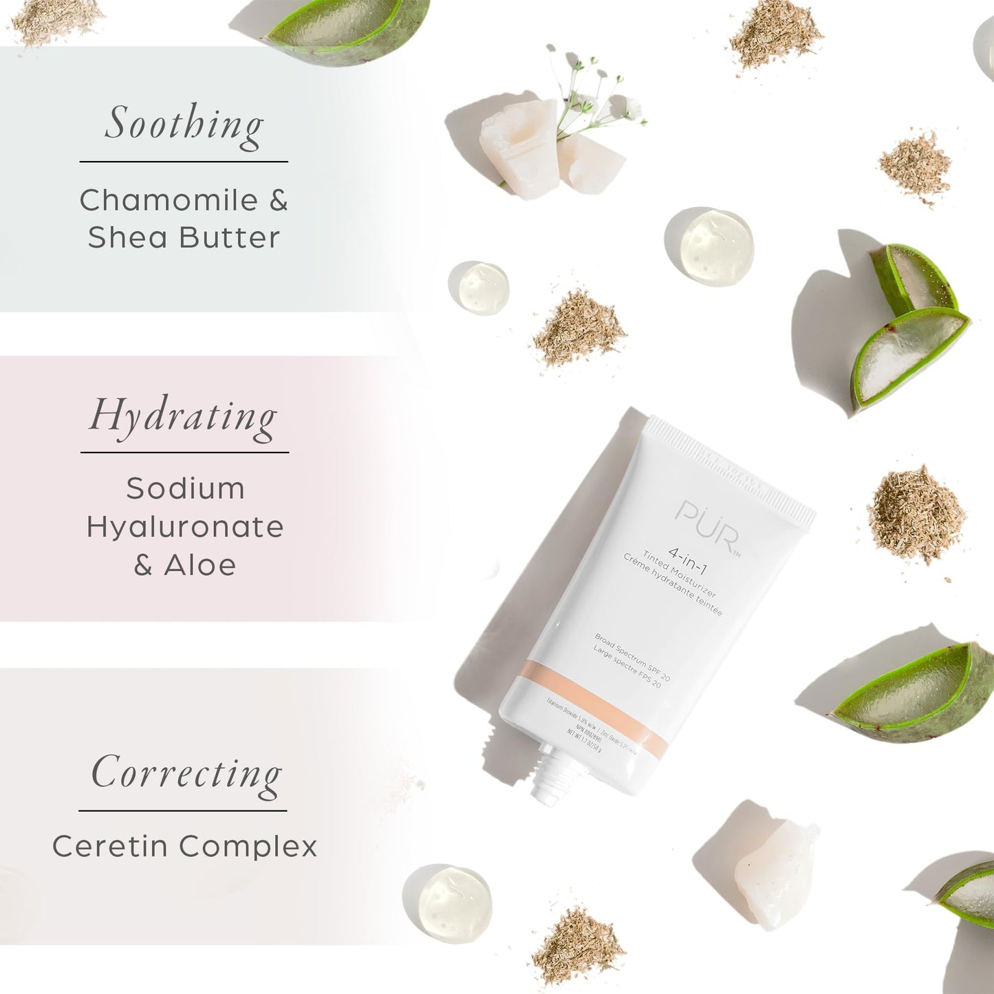 PÜR MINERALS 4-in-1 Tinted Moisturizer with SPF 20 - Hydrating Skin Tint Face Moisturizer, Primer & Foundation with Shea Butter, Aloe Vera & Vitamin Beauty & Personal Care PÜR MINERALS