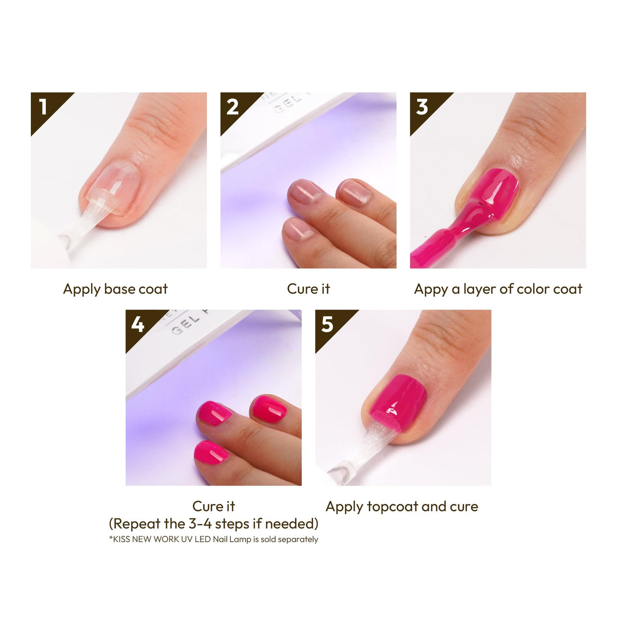 Kiss NEW YORK Gel Nail Polish Soak Off UV LED Gel Polish 10mL Nail Art Salon Manicure DIY HEMA Free, TPO Free (Gold Rush)