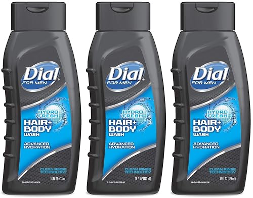 Dial for Men Hair and Body Wash, Hydro Fresh, 16 Fluid Ounce (Pack of 3) Beauty & Personal Care Dial