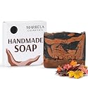Marbela Cosmetics Pumpkin Spice Handmade Soap Bar - Made in USA, Vegan Friendly, Palm Oil Free, Natural Bar Soap - Gentle Face & Body Soap for Daily Beauty & Personal Care Marbela