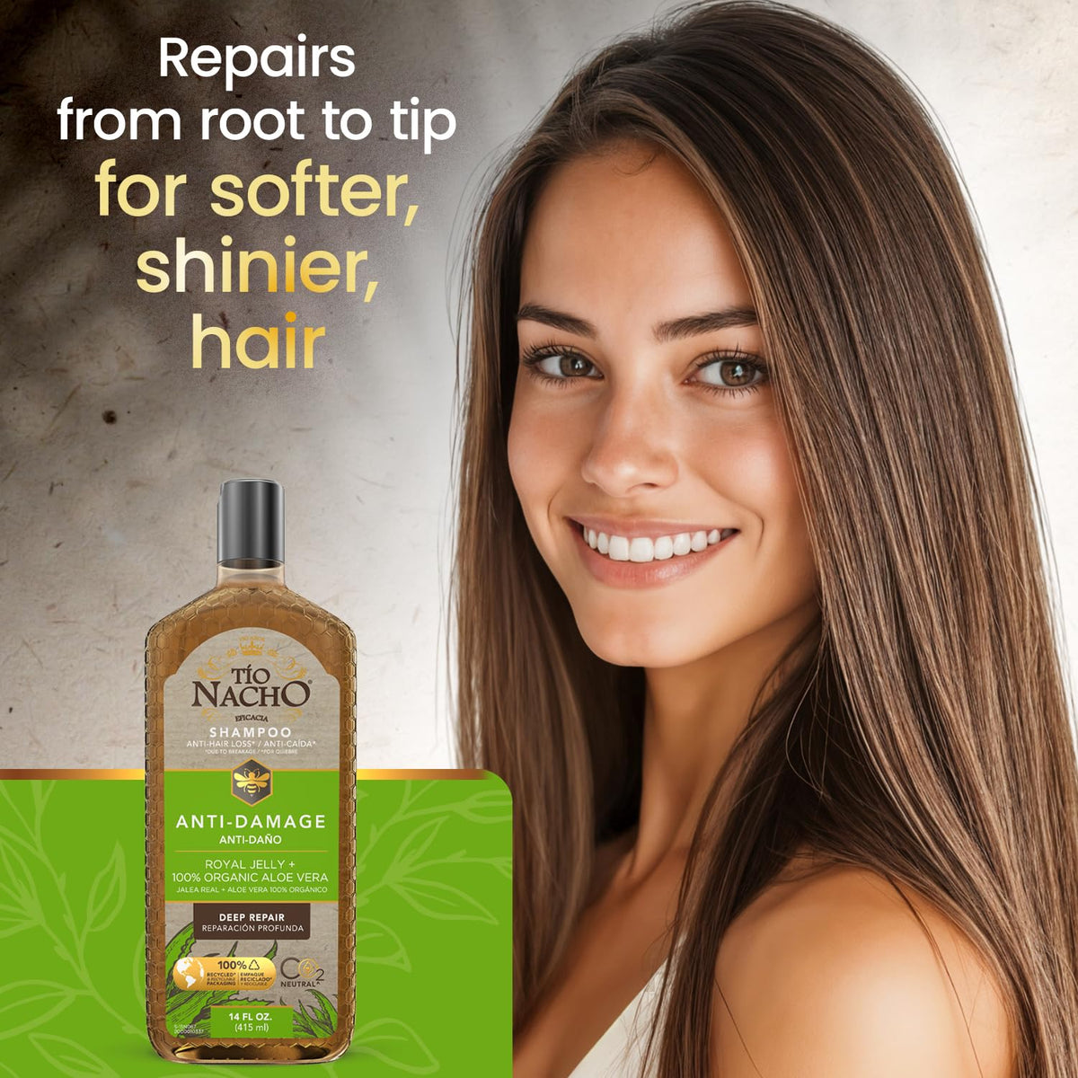 Tio Nacho Aloe Vera Deep Repair Shampoo: Organic Aloe Vera and Royal Jelly for Hair Repair and Protection, Enriched with Vegetable Keratin Beauty & Personal Care Tio Nacho
