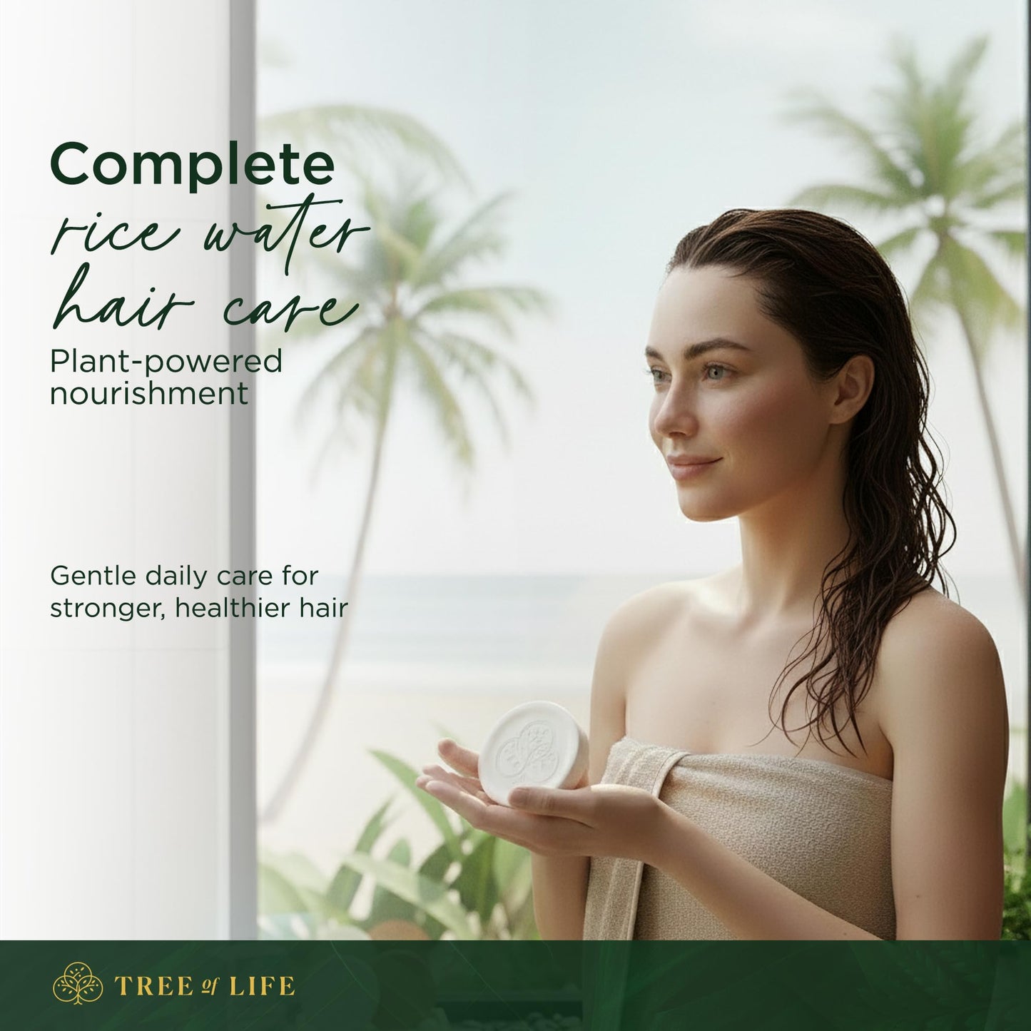 Tree of Life Rice Water Shampoo Bar and Conditioner Bar Set - Sulfate Free Hair Care That Strengthens, Repairs, and Delivers Frizz Control with Silky Beauty & Personal Care Tree of Life