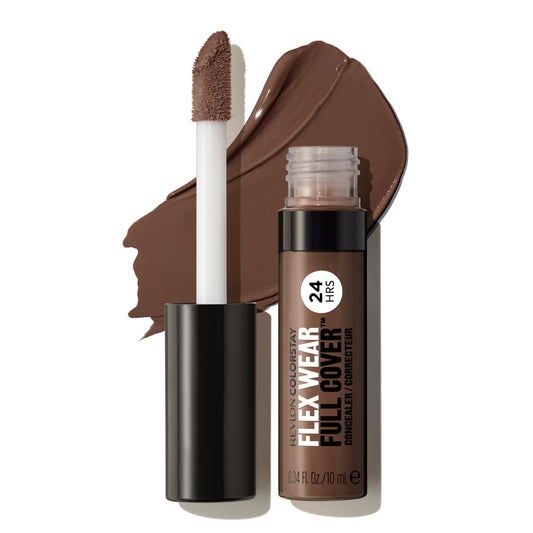 Revlon ColorStay Flex Wear, Full Cover Non-Creasing Concealer, Infused with Hyaluronic Acid & Vitamin E, Flexible Longwear, 078 Truffle, 0.34 fl oz. Beauty & Personal Care REVLON