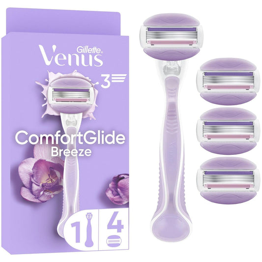 Gillette Venus ComfortGlide Breeze Women's Shaver, 4 Refills Beauty and Personal Care Gillette Venus