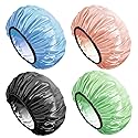 Aquior Shower Cap,4-Pack Large Shower Caps for Women Long Hair, Premium Soft Silky Satin Reusable Hair Cap For All Hair Lengths And Big Hairstyles Beauty & Personal Care Aquior
