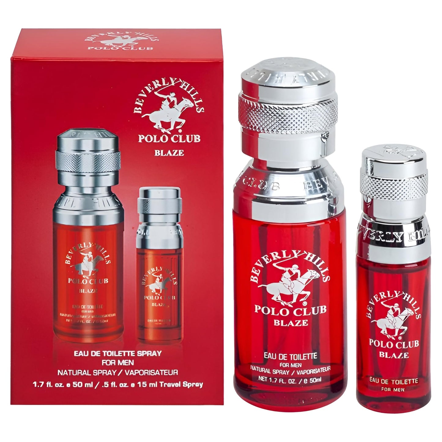 Beverly Hills Polo Club BHPC Men's Eau De Toilette Bonus Pack, featuring 1.7 oz EDT + Bonus 0.5 oz EDT (Blaze) Beauty & Personal Care Beverly Hills Polo Club