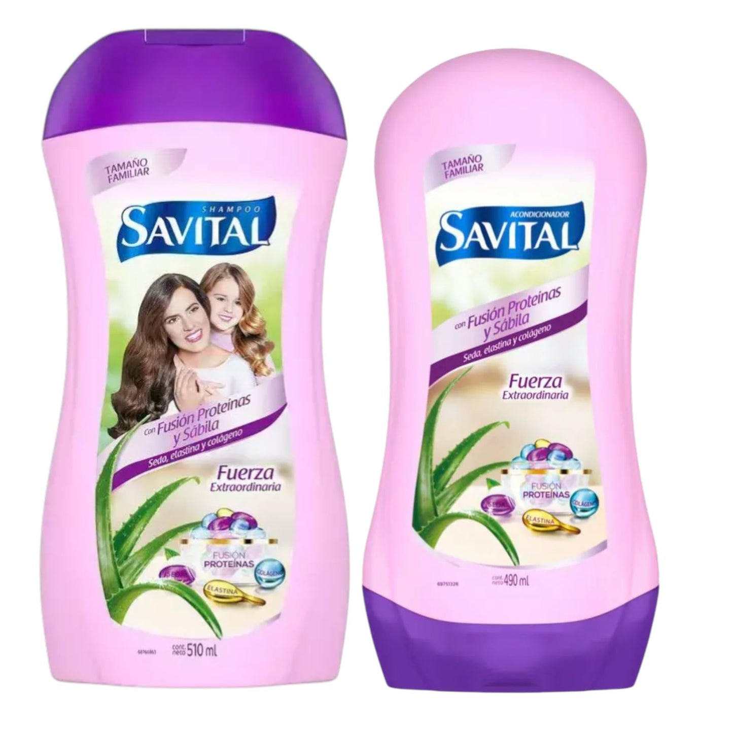 Savital Shampoo (510ml) and Conditioner (490ml) Set with Protein Fusion and Aloe - Daily Hair Care Duo for Soft, Smooth, and Manageable Hair Beauty & Personal Care Yahve