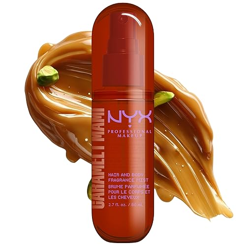 NYX PROFESSIONAL MAKEUP Fat Oil Fragrance Mist Perfume in Caramelt Mami, Caramel Scented Long Lasting Hair & Body Spray With Brown Sugar & Pistachio Beauty & Personal Care NYX PROFESSIONAL MAKEUP