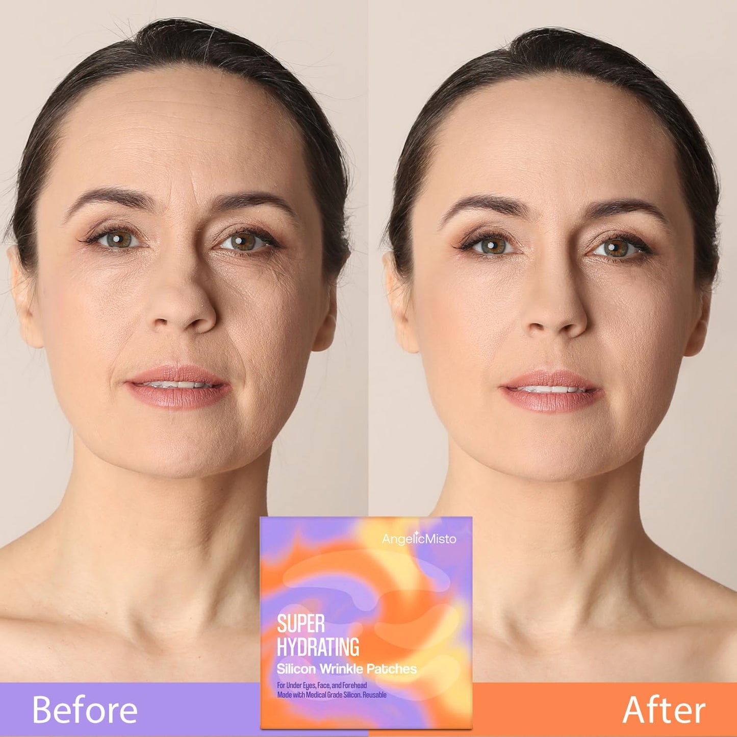 AngelicMisto Reusable Silicone Patches for Under Eye, Face and Forehead Wrinkles Beauty & Personal Care AngelicMisto
