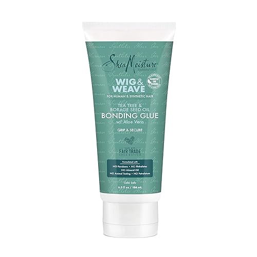SheaMoisture Bonding Glue Hair Cream for Wig and Weave, Tea Tree and Borage Seed Water-Based Hair Product, 6.3 Ounce Beauty & Personal Care Shea Moisture