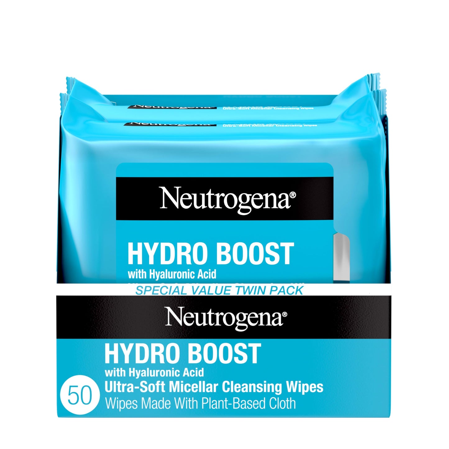 Neutrogena Hydro Boost Ultra-Soft Micellar Cleansing Wipes with Hyaluronic Acid, Hydrating Makeup Remover Wipes Remove Dirt & Waterproof Makeup Beauty & Personal Care Neutrogena