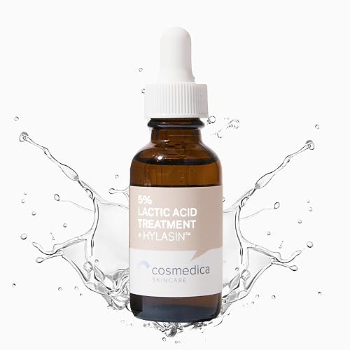Cosmedica Skincare 5% Lactic Acid Treatment Hylasin - AHA, Hyaluronic Acid, Gentle Exfoliator Dark Spot Corrector, Anti-Aging, Face Peel Brightening Beauty & Personal Care Cosmedica Skincare