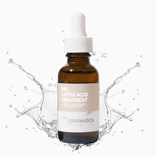 Cosmedica Skincare 5% Lactic Acid Treatment Hylasin - AHA, Hyaluronic Acid, Gentle Exfoliator Dark Spot Corrector, Anti-Aging, Face Peel Brightening Beauty & Personal Care Cosmedica Skincare